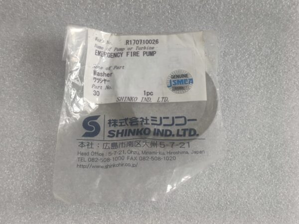 SHINKO 30 WASHER FOR EMERGENCY FIRE PUMP