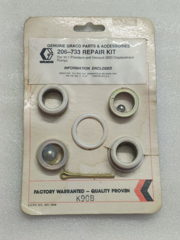 GRACO 206-733 REPAIR KIT FOR 30:1 PRESIDENT AND VISCOUNT 3000 DISPLACEMENT PUMPS